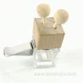 Square glass perfume car air freshener bottle